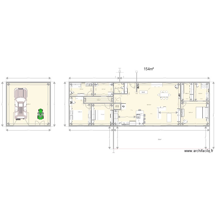 Avec ssol et chb parent levé du soleil. Plan de 0 pièce et 0 m2