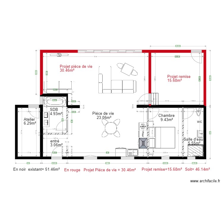 chalet 21 Jean C. Plan de 5 pièces et 98 m2