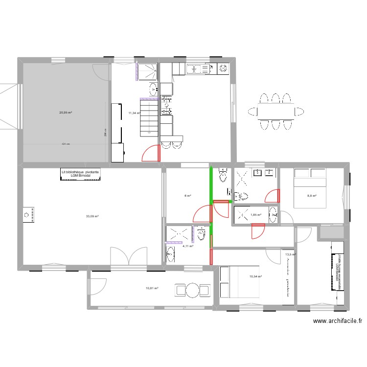 VF  version 3 quater sans wellness. Plan de 12 pièces et 123 m2