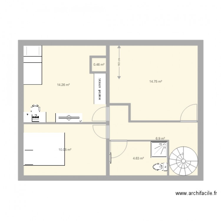 etage modif. Plan de 0 pièce et 0 m2