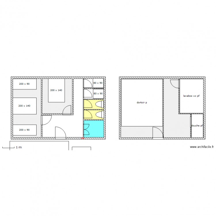 dortoir 2. Plan de 0 pièce et 0 m2