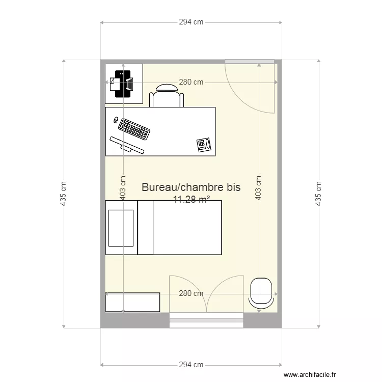Amenagement bureau chambre d appoint V1. Plan de Amenagement bureau chambre d appoint V1. Plan de