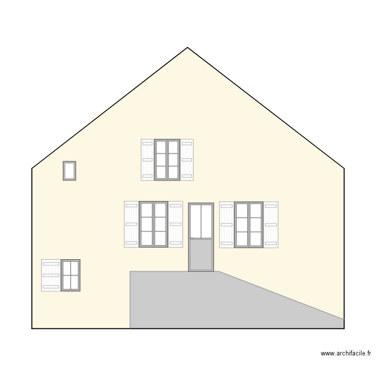 villeneuve facade avant. Plan de 0 pièce et 0 m2