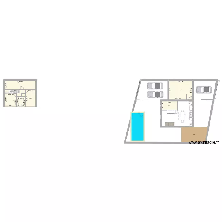 MAISON 1. Plan de 7 Pièces et 88 m² MAISON 1. Plan de 7 Pièces et 88 m²