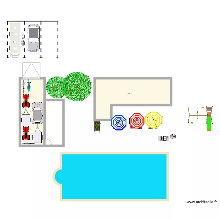 maison avec piscine No&eacute;. Plan de 