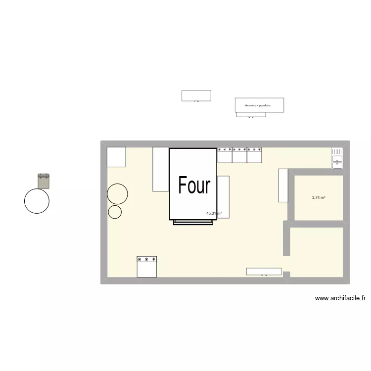 mon fournil. Plan de 2 Pièces et 49 m² mon fournil. Plan de 2 Pièces et 49 m²