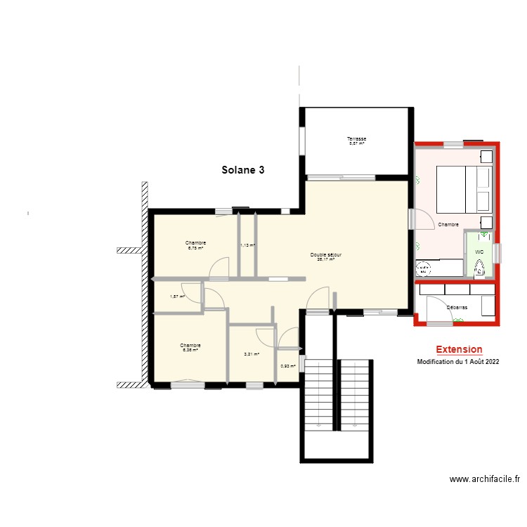 global 1. Plan de 11 pièces et 68 m2