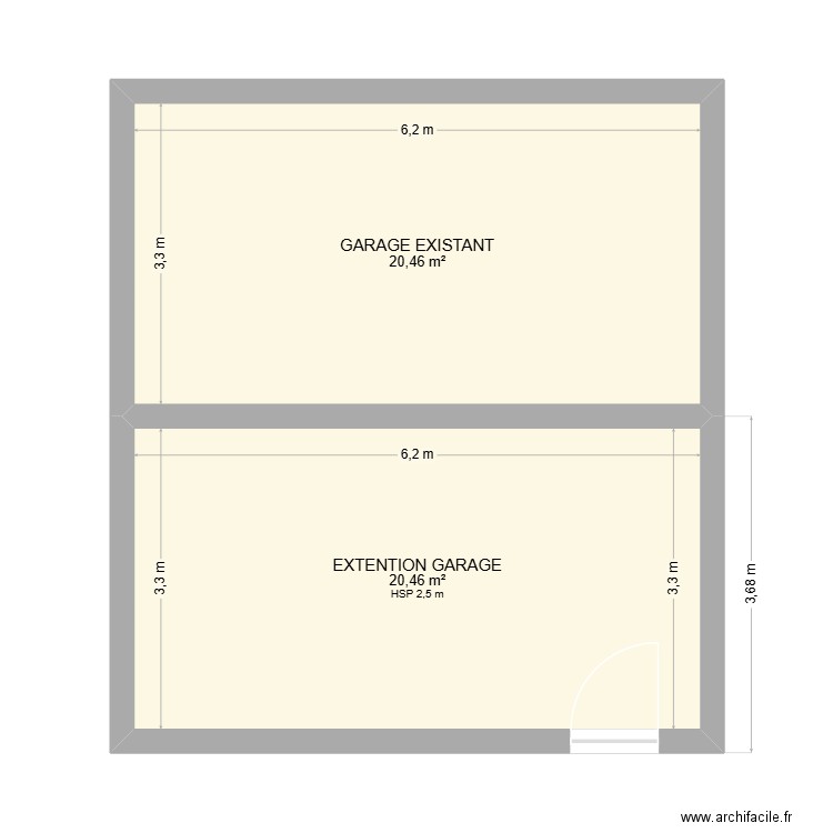 garage plan1. Plan de 2 pièces et 41 m2