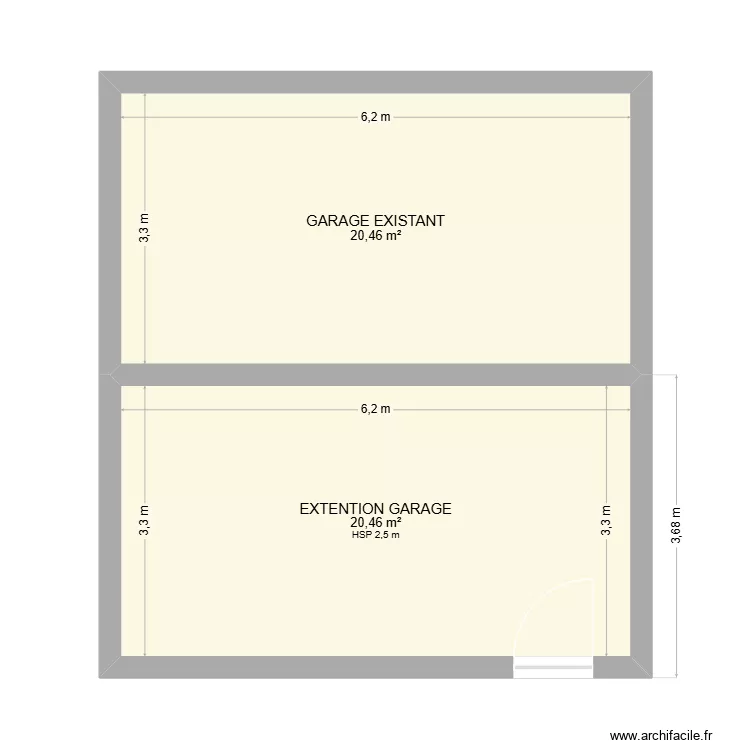 garage plan1. Plan de 2 pièces et 41 m²