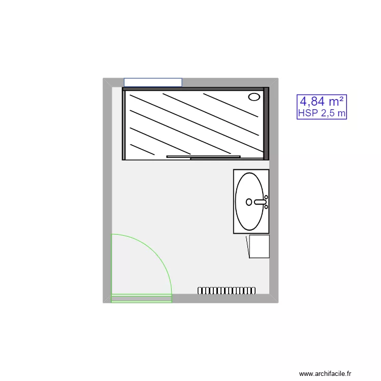 Projet salle de bain. Plan de 
