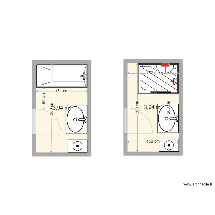 Saurel. Plan de 2 pièces et 8 m2