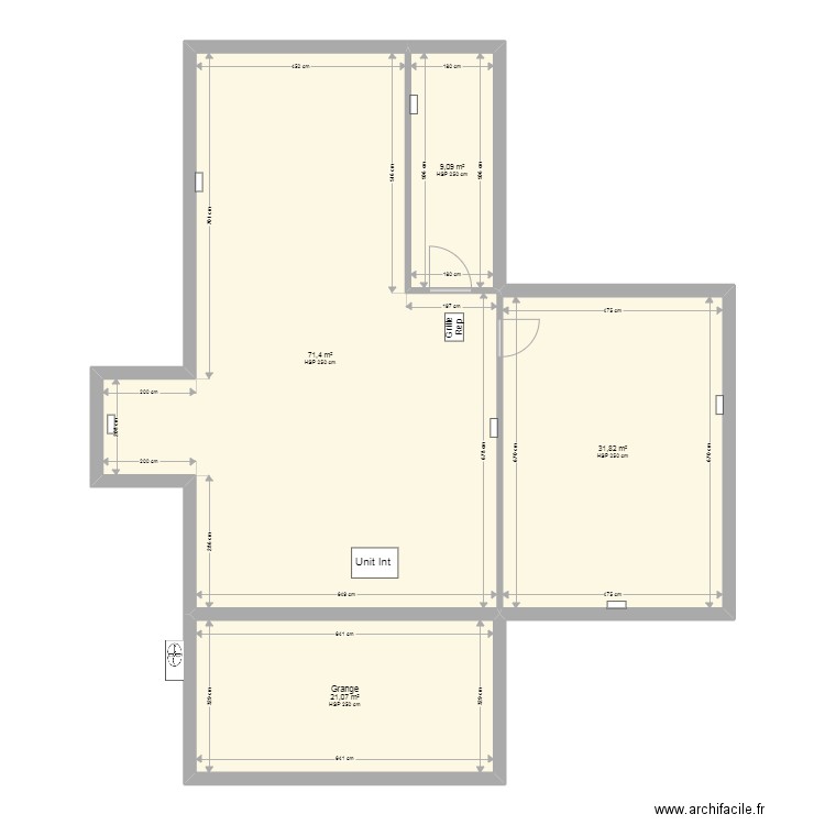 PEPAY. Plan de 4 pièces et 133 m2