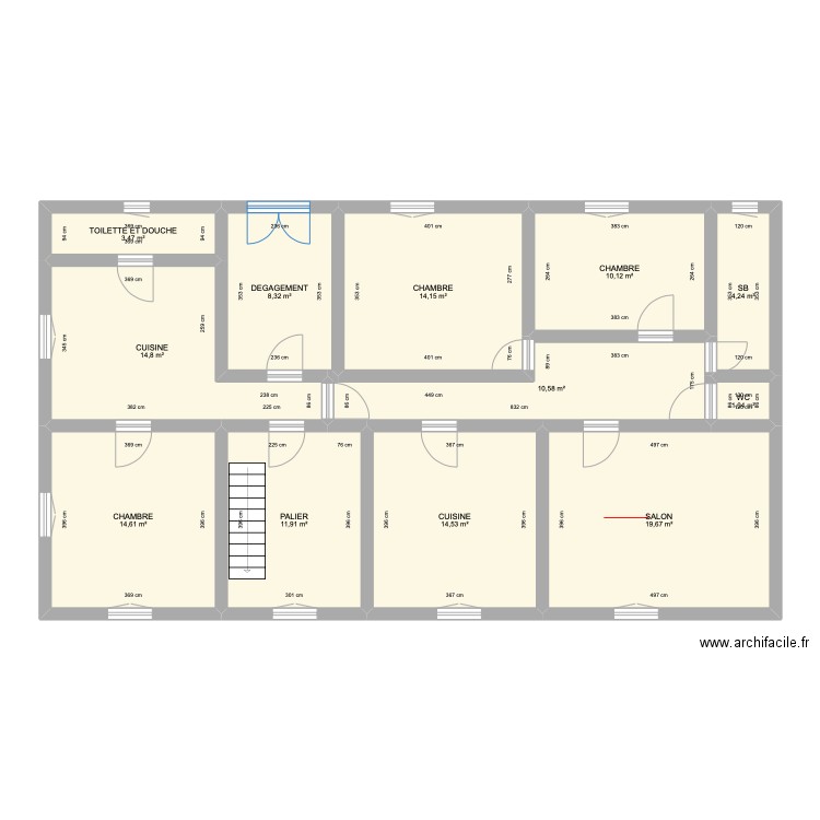 ETAGE PROJET B D A . Plan de 0 pièce et 0 m2