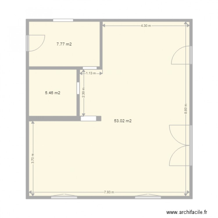 Projet Salon état 1. Plan de 0 pièce et 0 m2