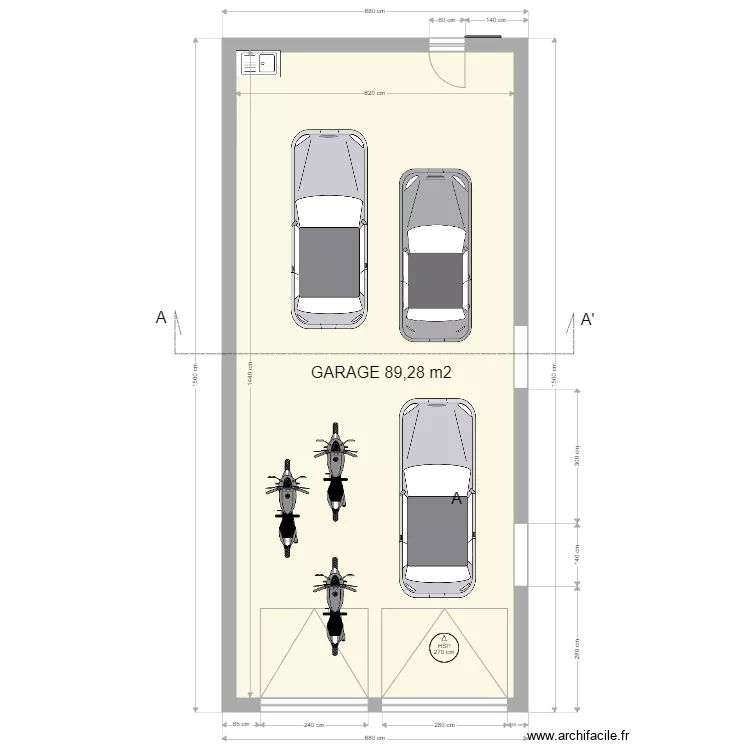 GARAGE FACADE. Plan de 