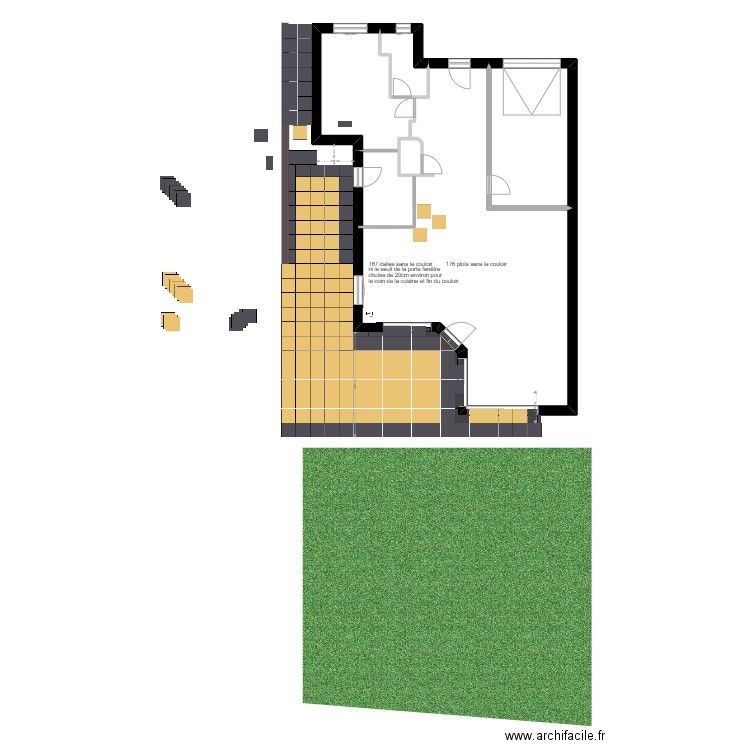 calepinage terrasse livraison pourrie. Plan de 0 pièce et 0 m2