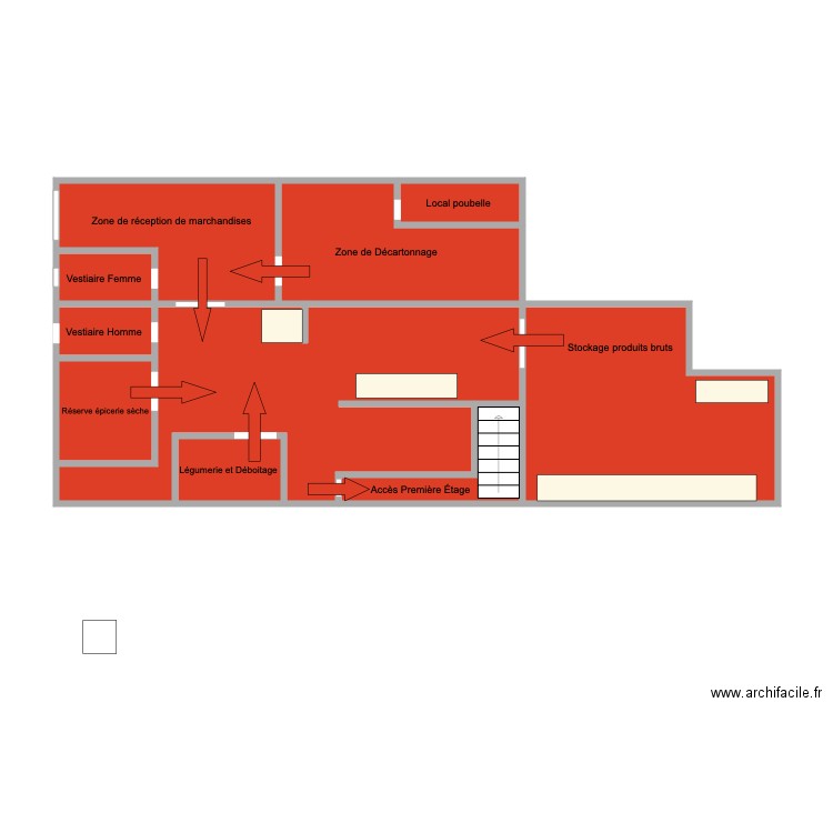 Pan Resto COLL. Plan de 10 pièces et 58 m2
