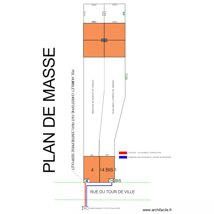 PLAN DE MASSE HUMBLET 4 TOUR DE VILLE . Plan de PLAN DE MASSE HUMBLET 4 TOUR DE VILLE . Plan de