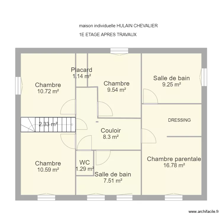 HULAIN. Plan de 
