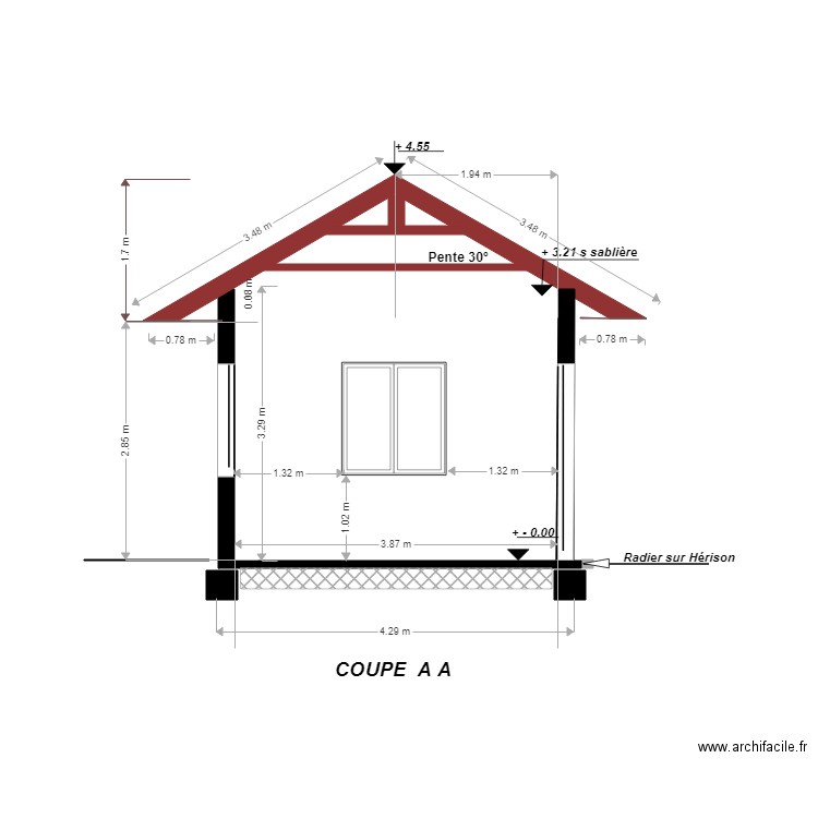 COUPE AA 2. Plan de 0 pièce et 0 m2