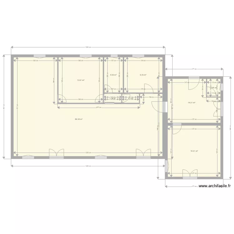 Maison Phenix sans transformations. Plan de 