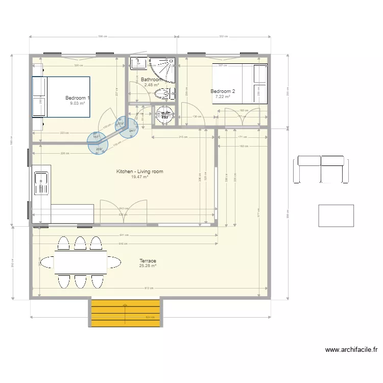 Maison 2. Plan de 