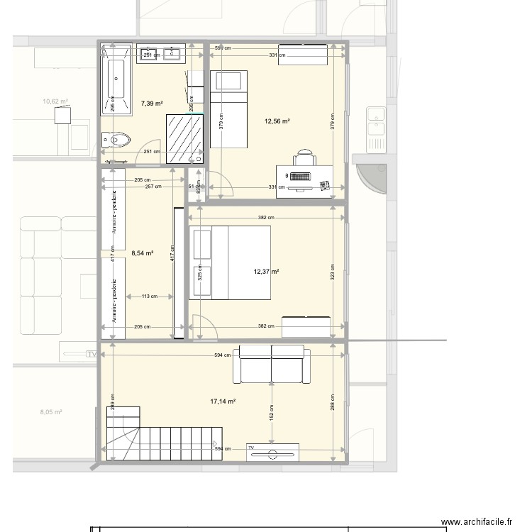 33 1. Plan de 10 pièces et 183 m2