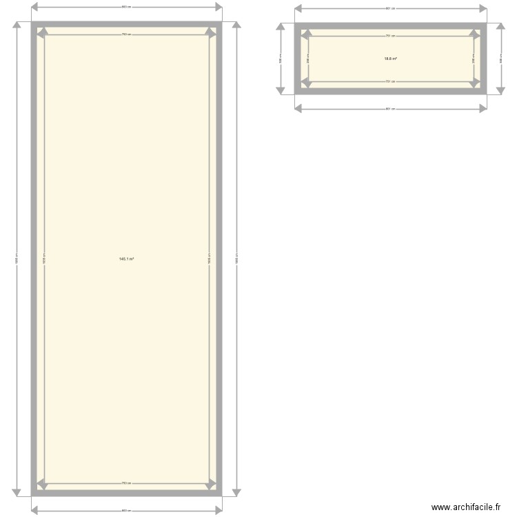 langou. Plan de 0 pièce et 0 m2