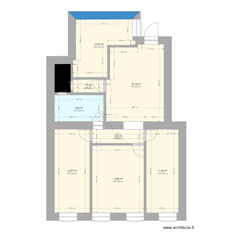 AMENAGEMENT  harsfa 45 4 chambre. Plan de 0 pièce et 0 m2