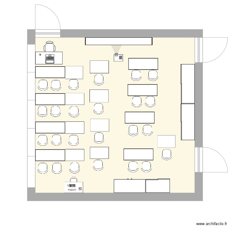 Salle de classe. Plan de 0 pièce et 0 m2