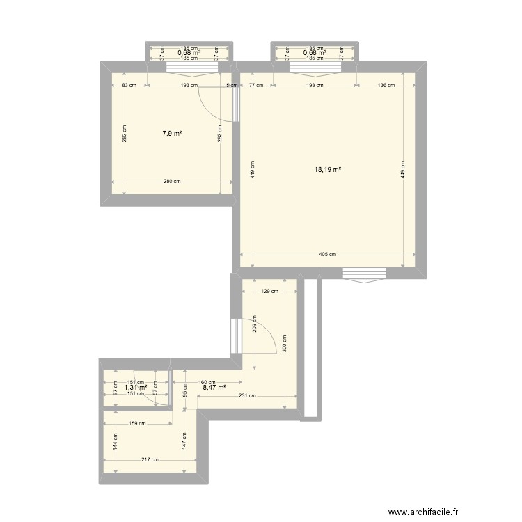 Calle Unio ezquierda. Plan de 6 pièces et 37 m2