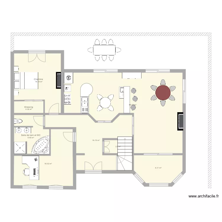 maison méditérranéenne. Plan de maison méditérranéenne. Plan de