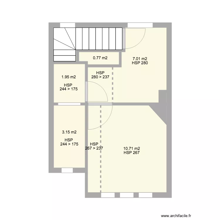 maison jeremy  1er  surfaces et hsp. Plan de 