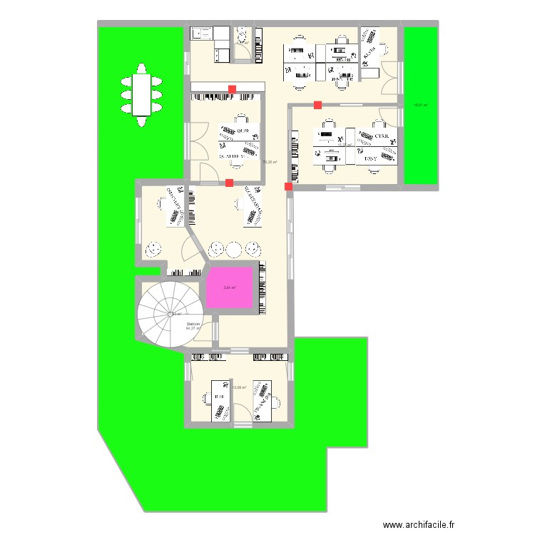 BUREAU. Plan de 0 pièce et 0 m2