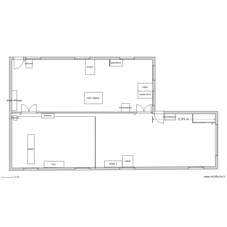 batiment existant   agencé. Plan de 0 pièce et 0 m2