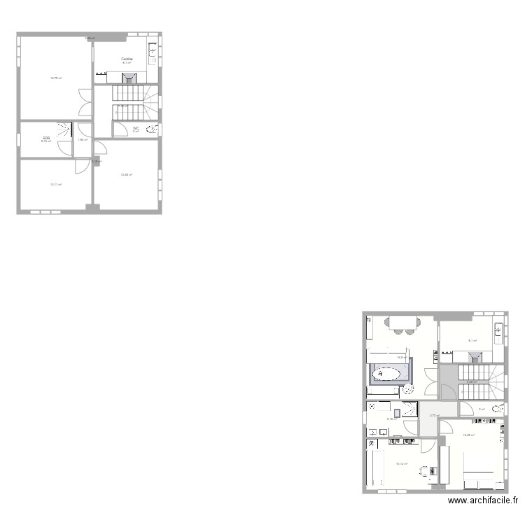 Abattoir Maison étage 1 . Plan de 0 pièce et 0 m2