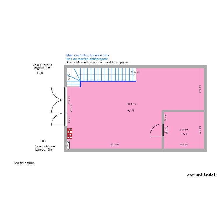 WIMOOV RDC AVANT TRAVAUX. Plan de 0 pièce et 0 m2
