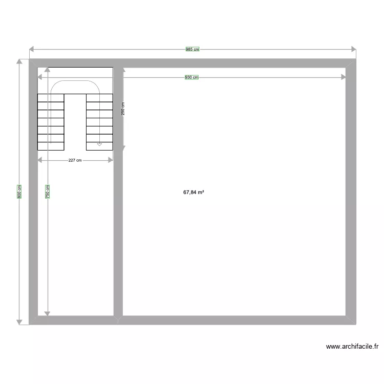 plan R+1 HUGUES. Plan de 