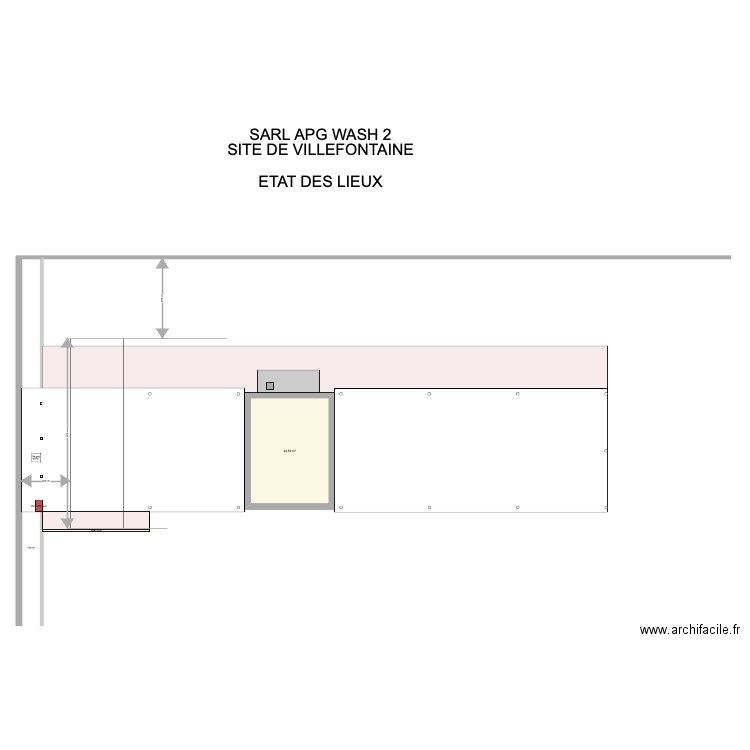 VILLEFONTAINE_TX. Plan de 1 pièce et 23 m2