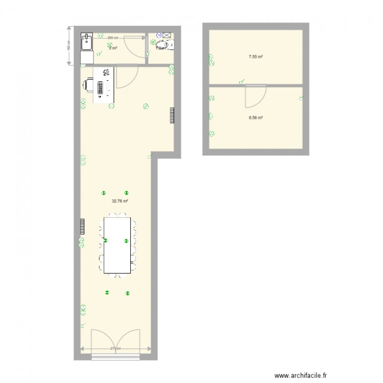 local commercial modif 1. Plan de 0 pièce et 0 m2