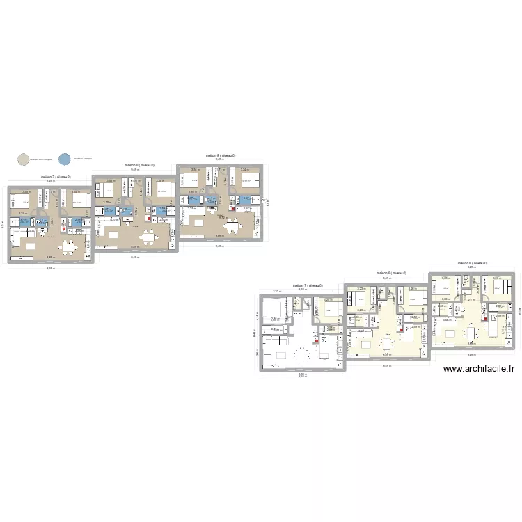 maison piscine. Plan de 33  et 345 m²