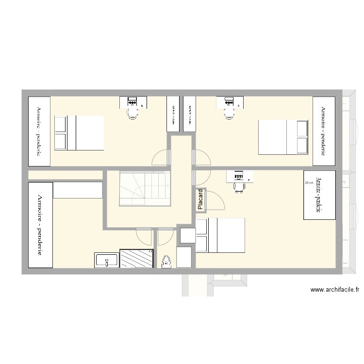 Etienne Richerand avec mobilier pour annonce. Plan de 0 pièce et 0 m2