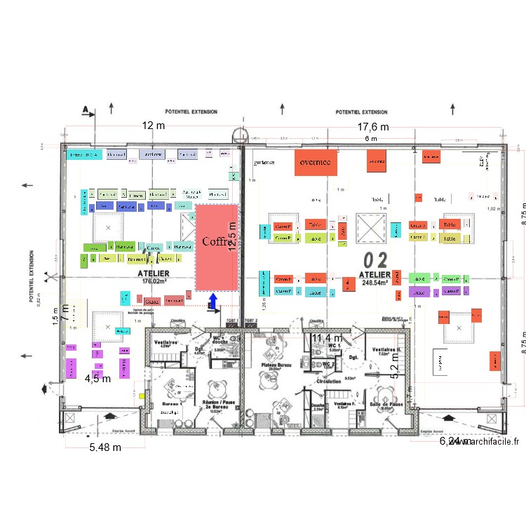 Batiment Relais Travail V2 bis. Plan de 0 pièce et 0 m2