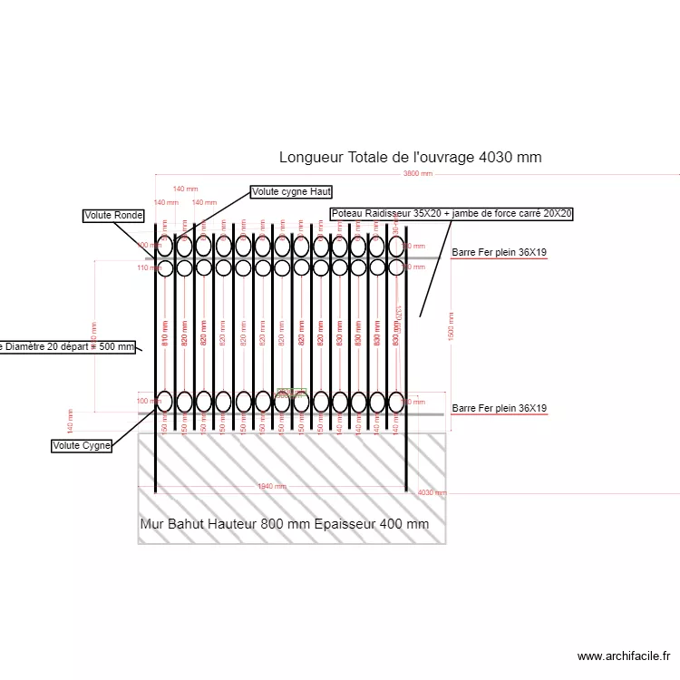 Plan Grille Mitoyenne. Plan de Plan Grille Mitoyenne. Plan de