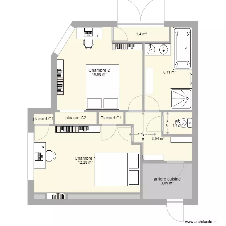 amenagement bas. Plan de 