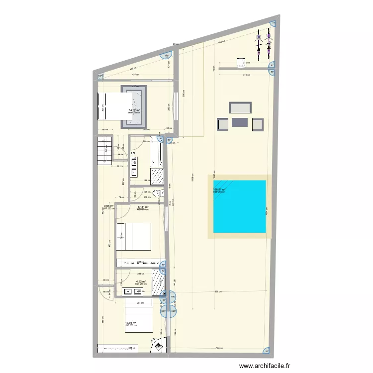 Maison Mathou &eacute;tage. Plan de 