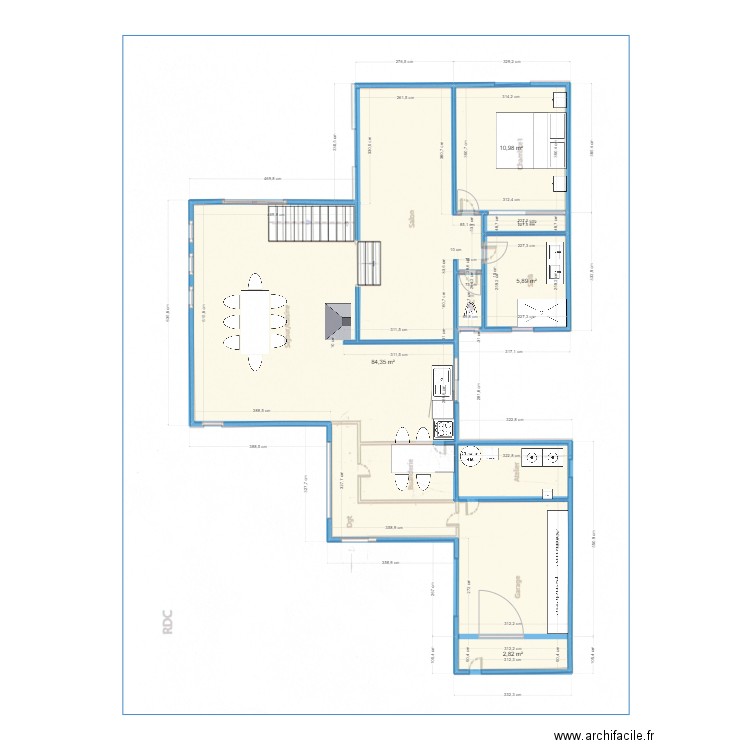 PORDIC1. Plan de 5 pièces et 105 m2