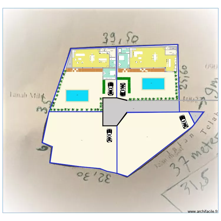 Lot 2 et Lot 3 Bali RDC. Plan de Lot 2 et Lot 3 Bali RDC. Plan de