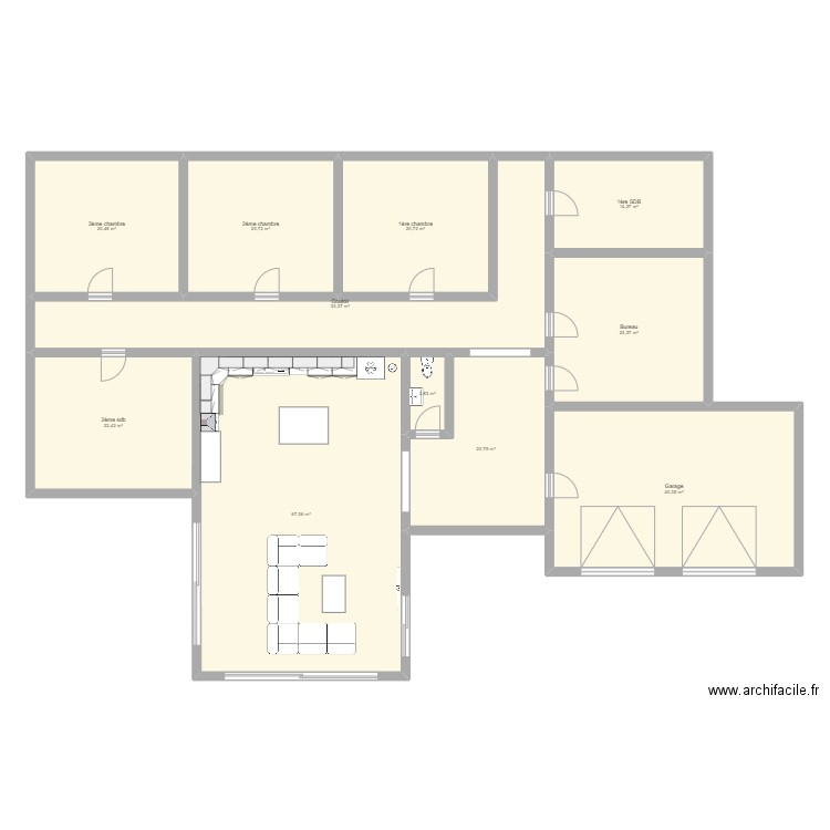 Notre maison. Plan de 11 pièces et 287 m2