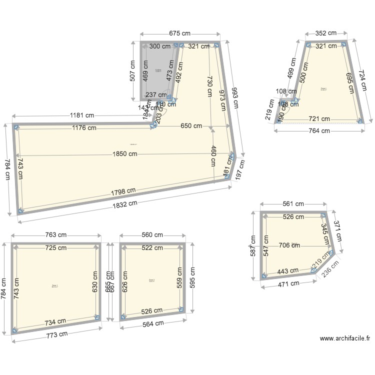 Salle VdL Chauffage sol 2. Plan de 0 pièce et 0 m2